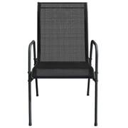 vidaXL Garden Chairs 6 pcs Steel and Textilene Black