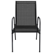 vidaXL Garden Chairs 2 pcs Steel and Textilene Black