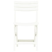 vidaXL Folding Garden Chairs 2 pcs Plastic White