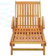 vidaXL 2 Piece Sunlounger Set with Table Solid Acacia Wood
