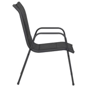vidaXL Garden Chairs 2 pcs Steel and Textilene Black