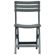 vidaXL Folding Garden Chair 2 pcs Plastic Green