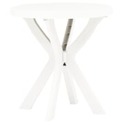 vidaXL Bistro Table White 70 cm Plastic