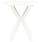 vidaXL Bistro Table White 70 cm Plastic