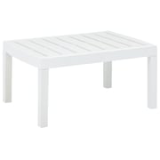 vidaXL Garden Table White 78x55x38 cm Plastic