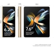Samsung Galaxy Z Fold4 SM-F936B 12GB Ram 512GB Dual Sim And Esim Slot 5G Smartphone Beige - International Version