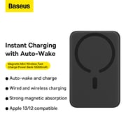 Baseus Magnetic Mini Wireless Power Bank 10000mAh Black PPCX030001