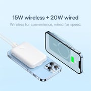Baseus Magnetic Mini Wireless Fast Charge Power Bank 10000mAh 20W Portable Charger White