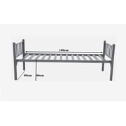 Galaxy Design Heavy Duty Single Steel Bed Silver Color - Size (L x W x H) 190 x 90 x 70 Cm Model - GDF-49MH.