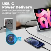 Promate Twist Adaptador Univers'al de Viaje con Enchufe de Pared Carga  Rápida USB Dual negro, Zoony Technology, Correos Market