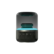 Promate Bluetooth Speaker with TWS, 360 HD Surround Sound, LED Show and Multiple Connectivity Options, Glitz Black