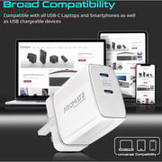Promate Dual Port Wall Charger White