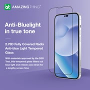 Amazing Thing Anti Blue Supreme Glass for iPhone 14 Plus/iPhone 13 Pro MAX (6.7 inch) Screen Protector with Dust Free Omni Technology and Easy Install Tray - [Full Cover 2.75D]