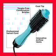 Revlon RVDR5222TRB One Step Hair Dryer & Volumizer, 2 Heat Setting Plus Cool Green