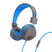 JLab JBuddies Studio Wired On Ear Kids Headset Graphite Blue