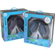 JLab JBuddies Studio Wired On Ear Kids Headset Graphite Blue