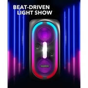 أنكر مكبر صوت للحفلات Rave + مكبر صوت بلوتوث محمول - لون أسود