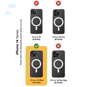 VRS Design Crystal Mixx Magnetic designed for iPhone 14 PLUS case cover compatible with MagSafe with Tempered Glass Screen Protector and Camera Lens Protector - Clear