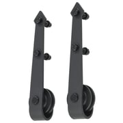 vidaXL Sliding Door Hardware Kit 183 cm Steel Black
