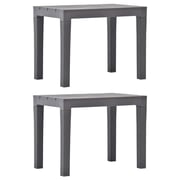 vidaXL Garden Benches 2 pcs Mocca Plastic