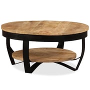 vidaXL Coffee Table Solid Rough Mango Wood 65x32 cm