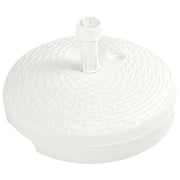 vidaXL Umbrella Base Sand/Water Filled 20 L White Plastic Rattan