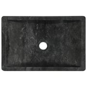 vidaXL Sink 45x30x12 cm Marble Black