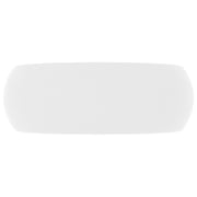 vidaXL Luxury Wash Basin Round Matt White 40x15 cm Ceramic