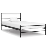 vidaXL Bed Frame Black Metal 90x200 cm