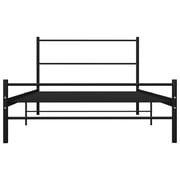 vidaXL Bed Frame Black Metal 90x200 cm