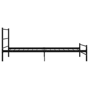 vidaXL Bed Frame Black Metal 90x200 cm