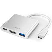 V Walk VW3IN1-GRY 3-in-1 USB-C Hub Grey