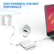 V Walk VW3IN1-GRY 3-in-1 USB-C Hub Grey