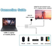 V Walk VW3IN1-GRY 3-in-1 USB-C Hub Grey