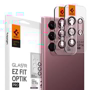 Spigen GLAStR EZ-Fit Optik PRO Camera Lens Protector for Samsung Galaxy S22 ULTRA - Burgundy 2 Pack