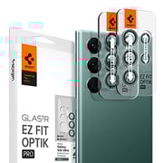 Spigen GLAStR EZ-Fit Optik PRO Camera Lens Protector for Samsung Galaxy S22 ULTRA - Green 2 Pack