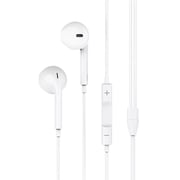 Glassology GTEP02 Wired In Ear Earphone White
