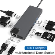 Glassology GTSTEVE2 8 In 1 USB-C Hub