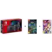Nintendo Switch V2 32GB Grey Middle East Version + 2 Assorted Games