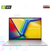 ASUS VivoBook Pro 16 (2021) Laptop - 11th Gen / Intel Core i9-11900H / 16inch WUXGA / 16GB RAM / 1TB SSD / 4GB NVIDIA GeForce RTX 3050 Graphics / Windows 11 Home / English & Arabic Keyboard / Silver / Middle East Version - [K6602HC-MB082W]