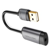Vention Usb External Sound Card 0.15m Gray Metal Type(omtp-ctia) # Cdjhb