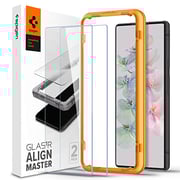Spigen GLAStR Align Master [2 Pack] designed for Google Pixel 7 Screen Protector Premium Tempered Glass - [Case Friendly - 2 PACK]