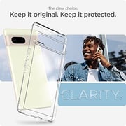 Spigen Ultra Hybrid designed for Google Pixel 7 case cover - Crystal Clear