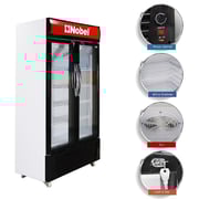 Nobel Showcase Chiller Black 650 Litres Hinge Door Light Box Lock and Key NSF800