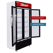 Nobel Showcase Chiller Black 650 Litres Hinge Door Light Box Lock and Key NSF800