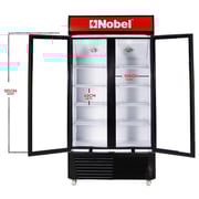 Nobel Showcase Chiller Black 650 Litres Hinge Door Light Box Lock and Key NSF800