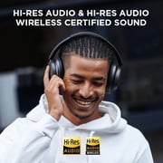 1More HC905 SonoFlow Wireless Active Noise Cancelling Headphones With 5 ENC Mics For Clear Calls Deep Bass - Black