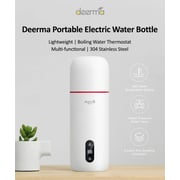 Deerma DR035S Portable Electric Kettle Thermos Bottle With LED & Temperature Control 350ml Capacity - White