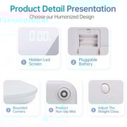 Bomidi W1 Smart Body Weight Scaling LED Digital Scale With High Precision Sensor Weight Scaling Triple A Battery - White