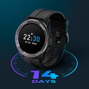 ساعة ذكية رياضية X1 ميبرو 1.3 بوصة بشاشة Amoled HD وبلون أسود